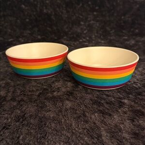 Set of 2 toddler/children’s rainbow bowls by pillowfort … gently used